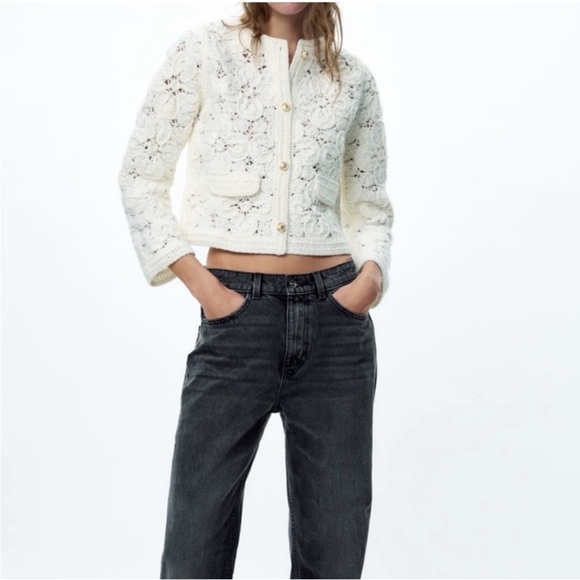 Zara Knit Macram Sweater - Picture 3 of 4